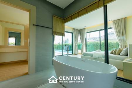 L'UX VILLA Private Pool Villas with 388 sqm modern pool villa in Wang Phong Pran Buri