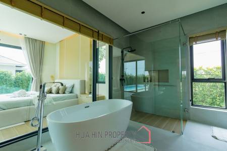 L'UX VILLA Private Pool Villas with 388 sqm modern pool villa in Wang Phong Pran Buri