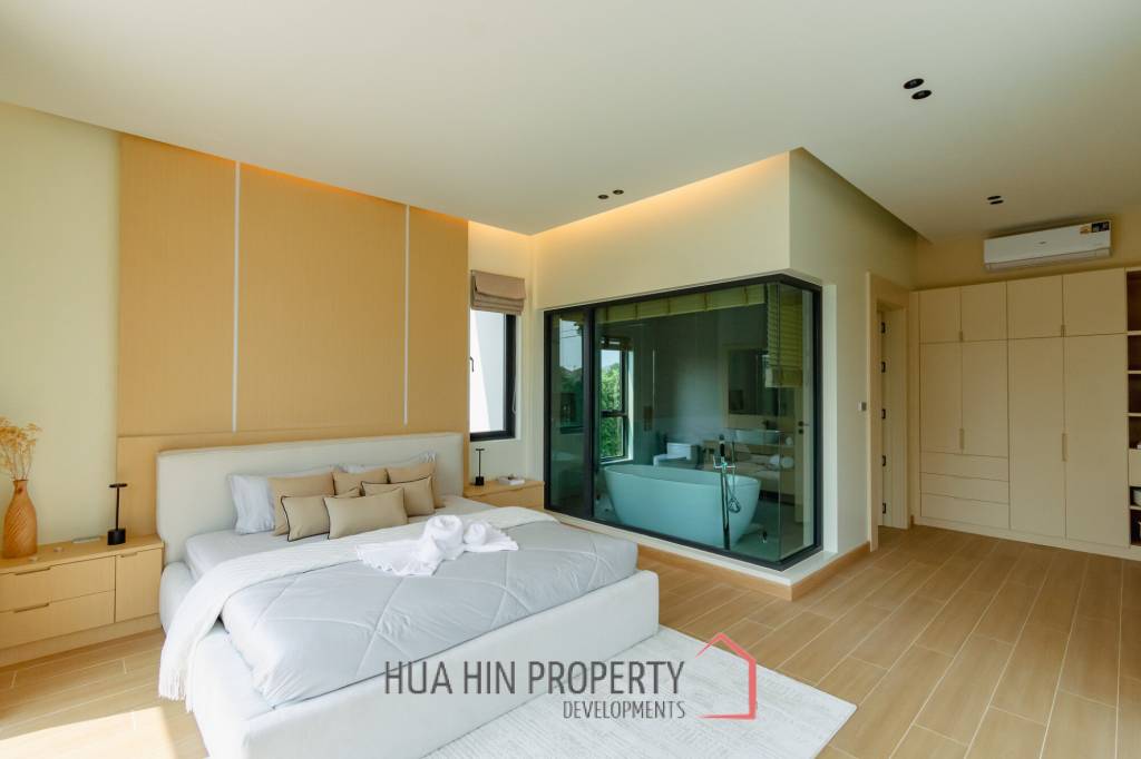 L'UX VILLA Private Pool Villas with 388 sqm modern pool villa in Wang Phong Pran Buri