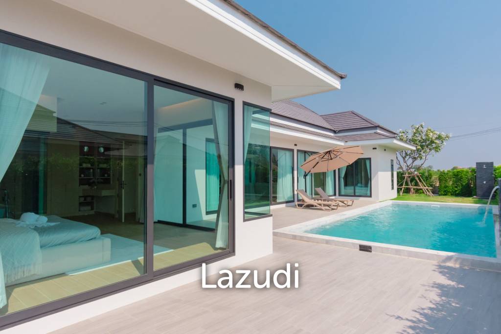 L'UX VILLA Private Pool Villas with 388 sqm modern pool villa in Wang Phong Pran Buri