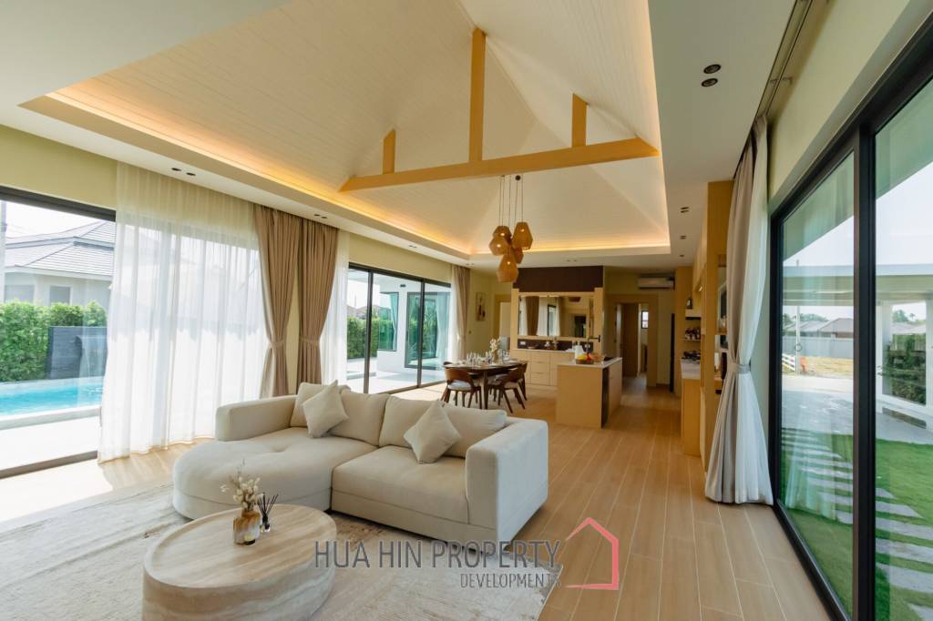 L'UX VILLA Private Pool Villas with 388 sqm modern pool villa in Wang Phong Pran Buri