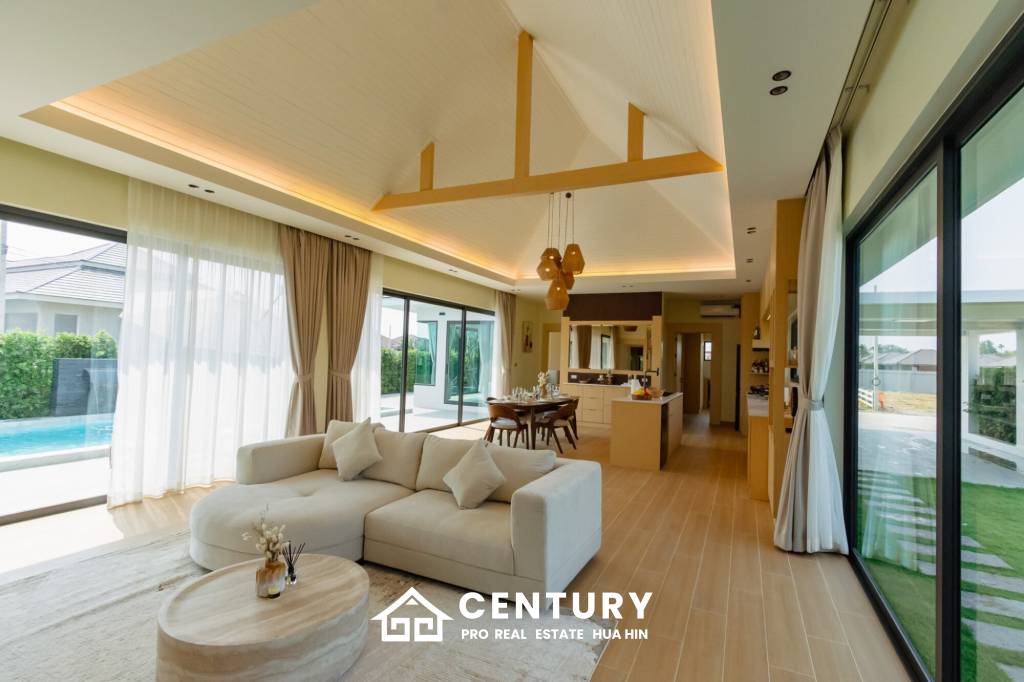 L'UX VILLA Private Pool Villas with 388 sqm modern pool villa in Wang Phong Pran Buri
