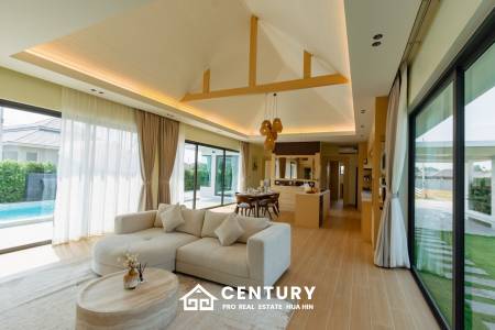 L'UX VILLA Private Pool Villas with 388 sqm modern pool villa in Wang Phong Pran Buri