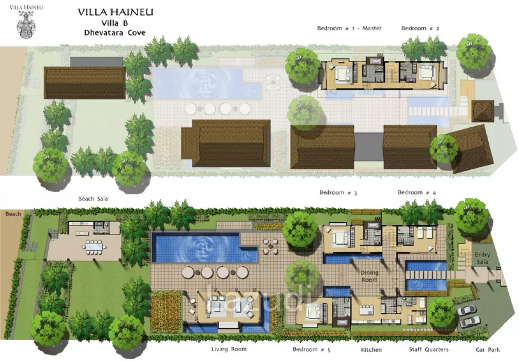 Daily rent - Villa Haineu Beachfront Pool Villa in Lipa Noi Ko Samui