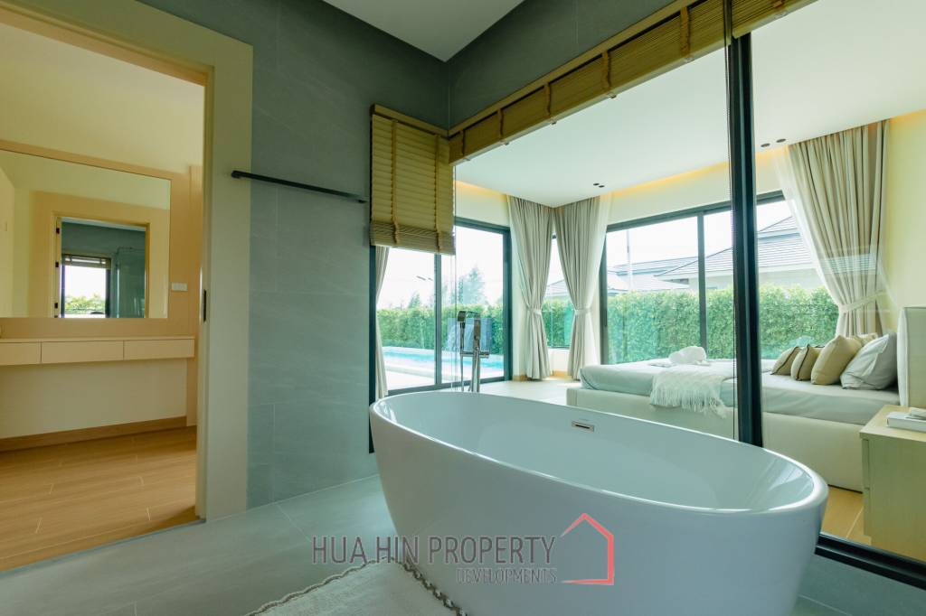L'UX VILLA Private Pool Villas  with 343 sqm modern pool villa in Wang Phong Pran Buri