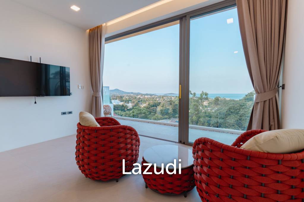 Modern 3-Bedroom Sea View Villa in Chaweng Hills
