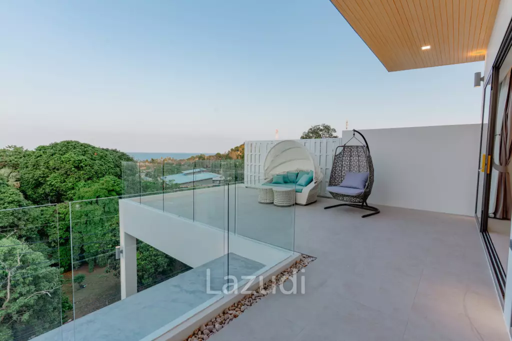 Modern 3-Bedroom Sea View Villa in Chaweng Hills