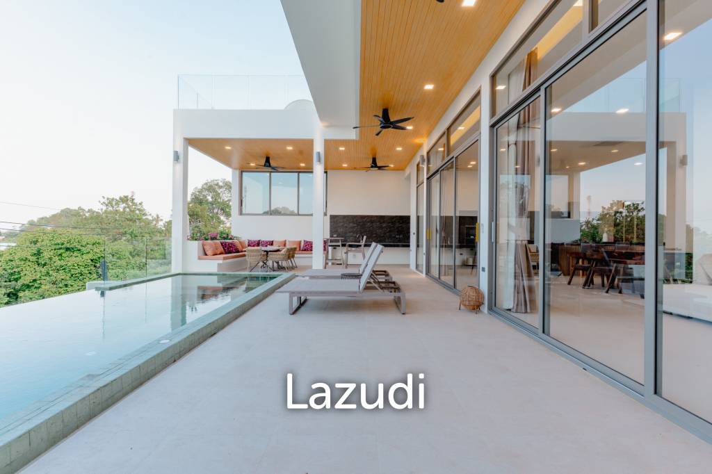 Modern 3-Bedroom Sea View Villa in Chaweng Hills