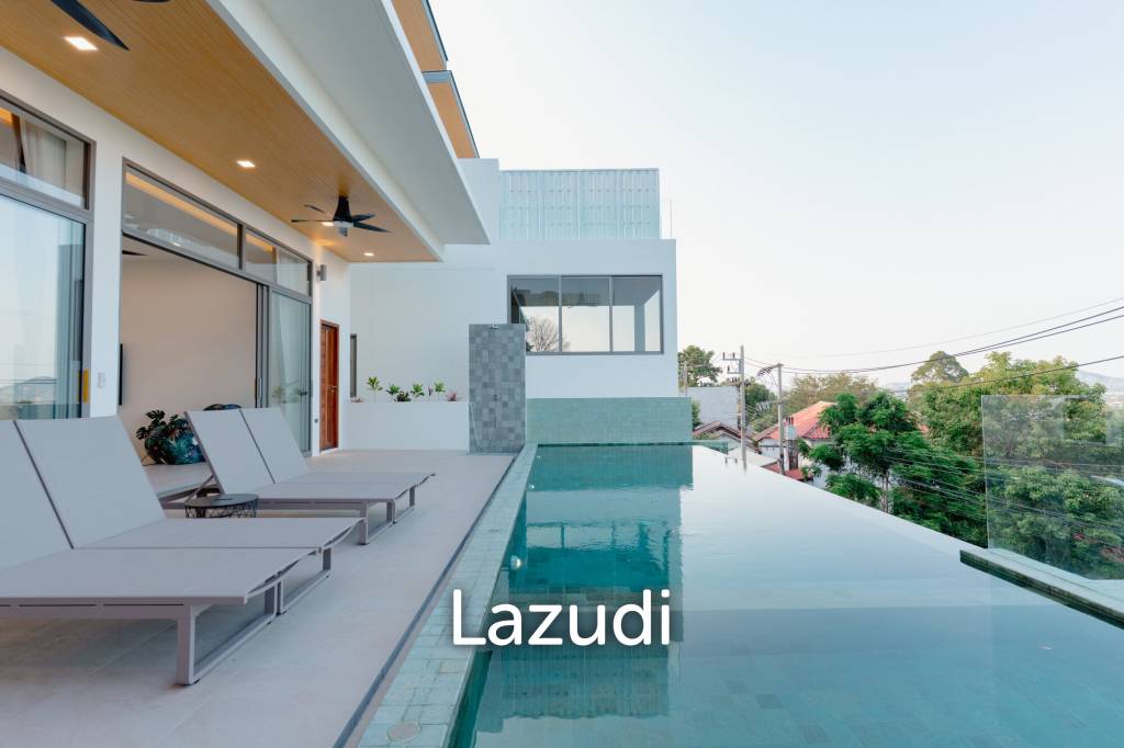Modern 3-Bedroom Sea View Villa in Chaweng Hills