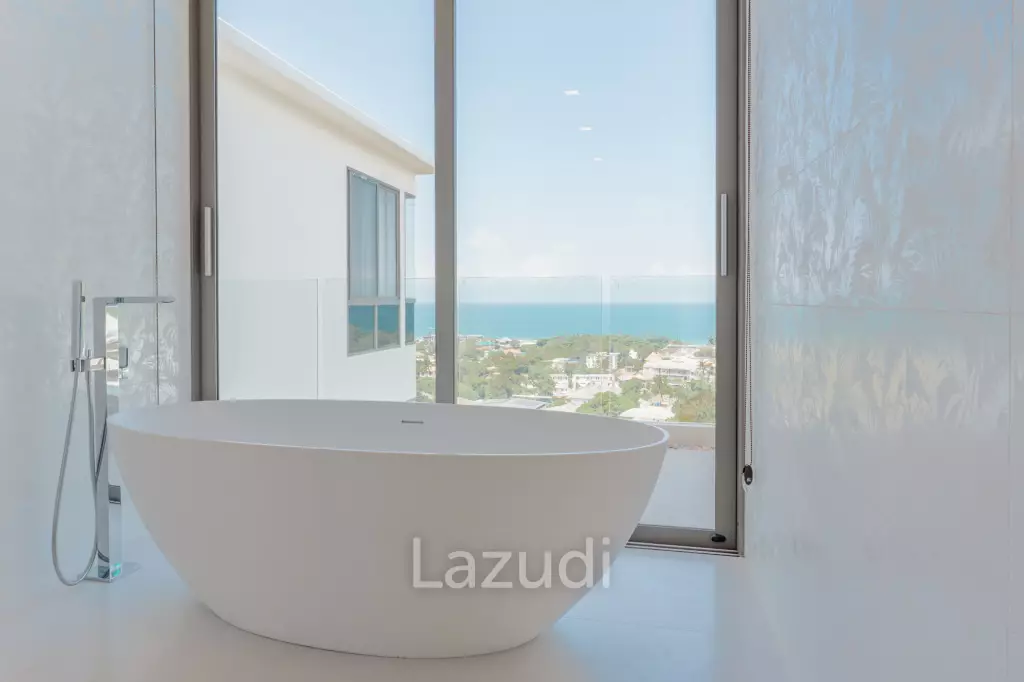 Modern 4-Bedroom Sea View Villa in Chaweng Hills