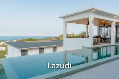 Modern 4-Bedroom Sea View Villa in Chaweng Hills