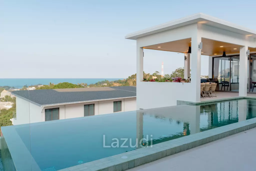 Modern 4-Bedroom Sea View Villa in Chaweng Hills