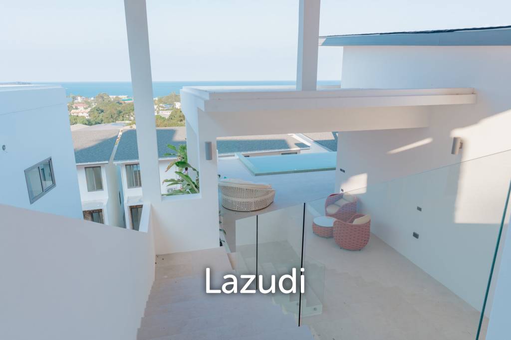 Modern 4-Bedroom Sea View Villa in Chaweng Hills