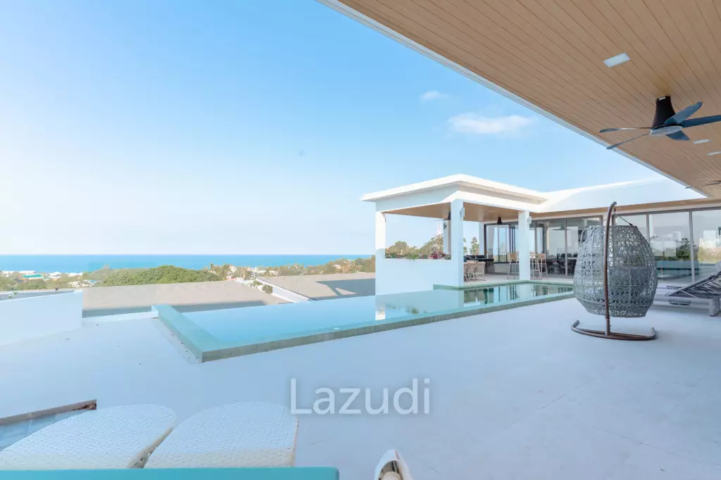 Modern 4-Bedroom Sea View Villa in Chaweng Hills