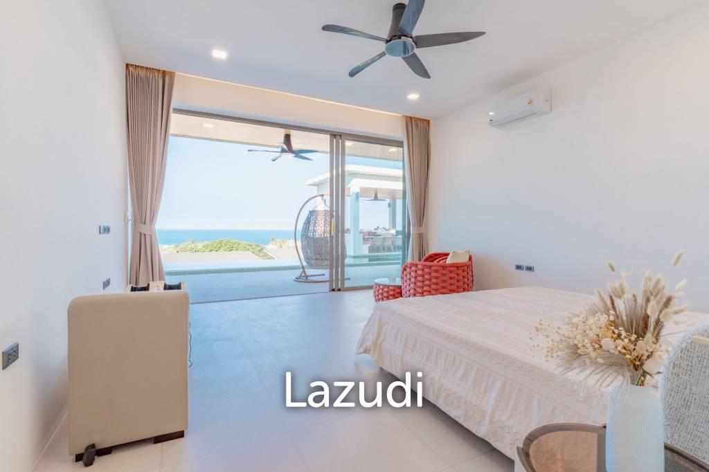 Modern 4-Bedroom Sea View Villa in Chaweng Hills