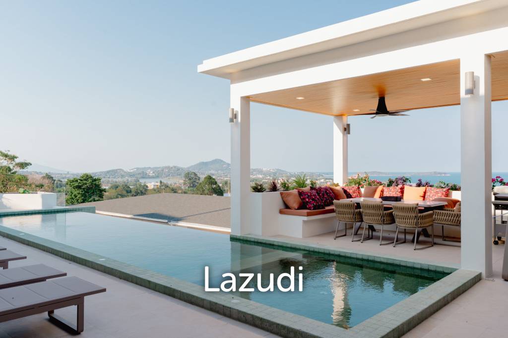 Modern 4-Bedroom Sea View Villa in Chaweng Hills