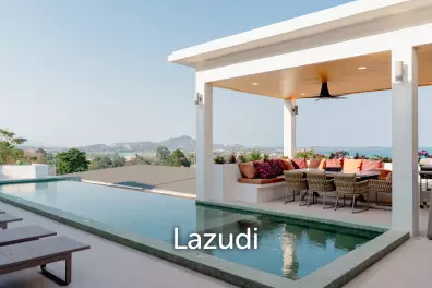Modern 4-Bedroom Sea View Villa in Chaweng Hills