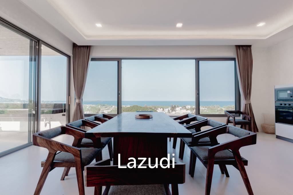 Modern 4-Bedroom Sea View Villa in Chaweng Hills