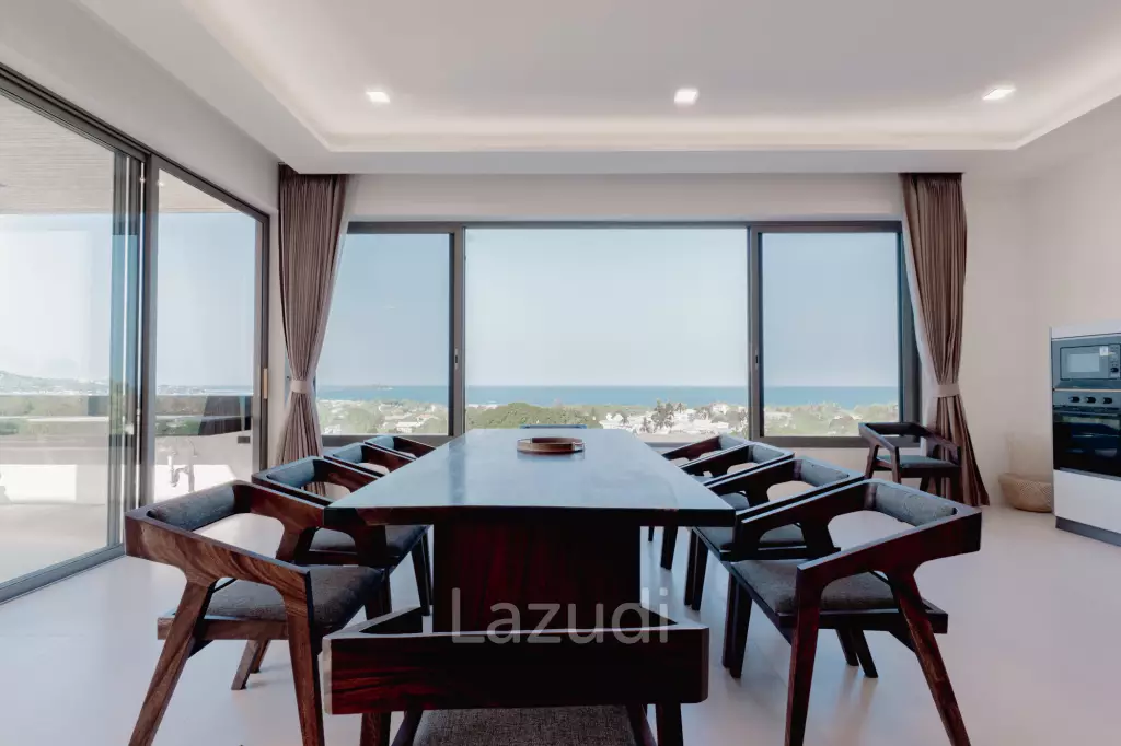 Modern 4-Bedroom Sea View Villa in Chaweng Hills