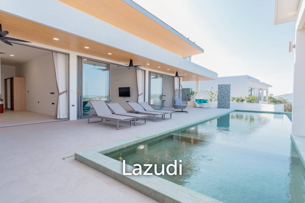 Modern 4-Bedroom Sea View Villa in Chaweng Hills