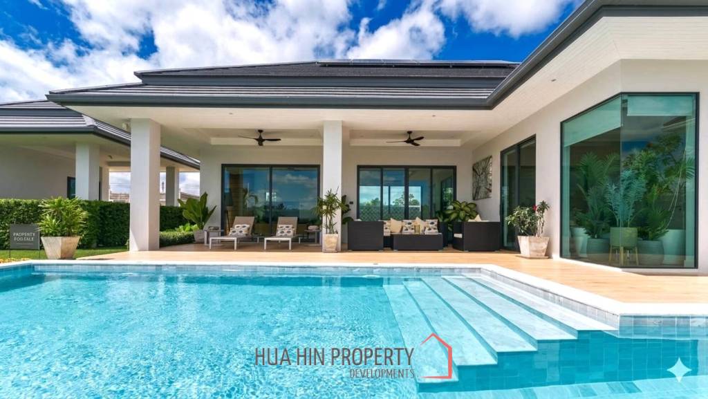 L'UX VILLA Private Pool Villas with 224 sqm modern pool villa in Wang Phong Pran Buri