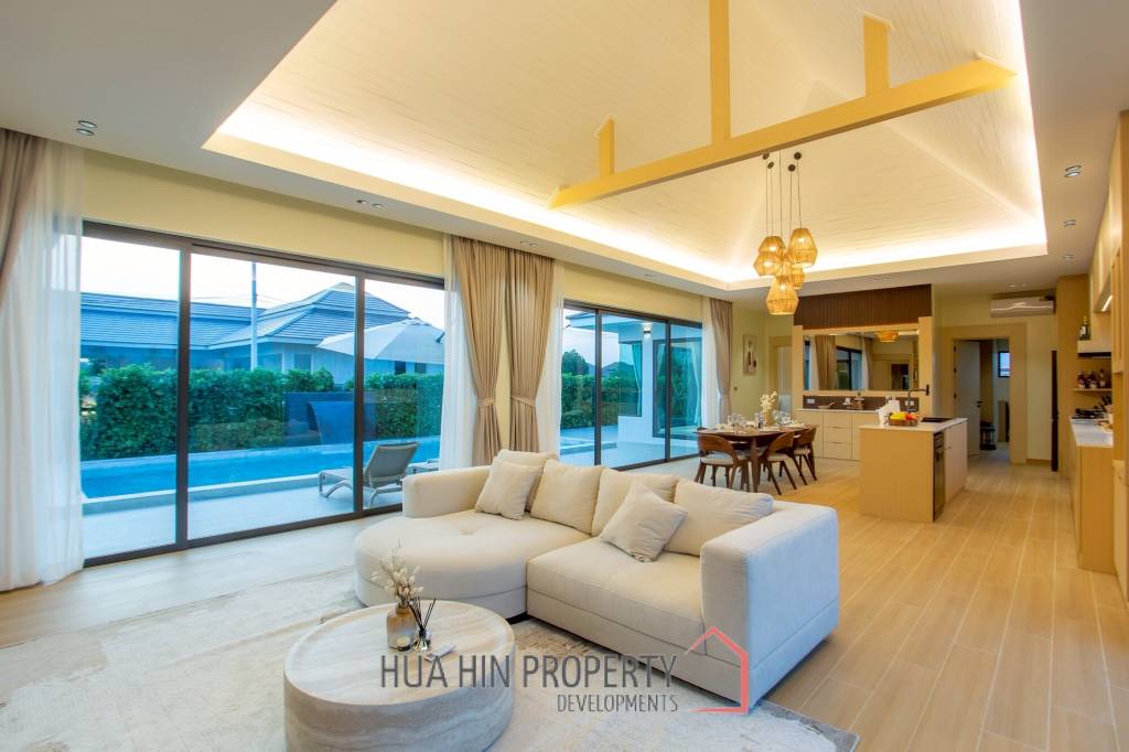 L'UX VILLA Private Pool Villas with 224 sqm modern pool villa in Wang Phong Pran Buri