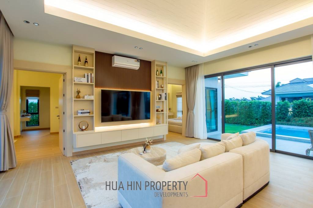 L'UX VILLA Private Pool Villas with 224 sqm modern pool villa in Wang Phong Pran Buri