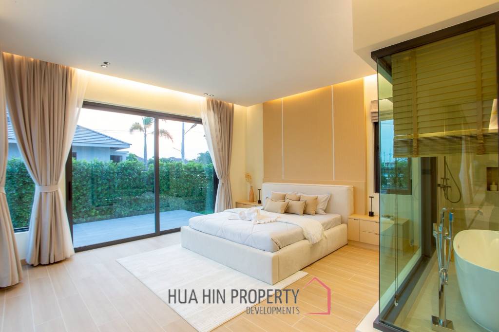L'UX VILLA Private Pool Villas with 224 sqm modern pool villa in Wang Phong Pran Buri