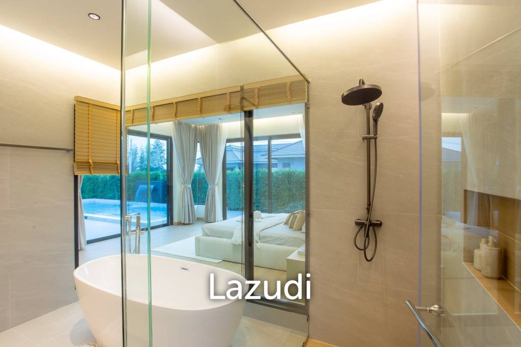 L'UX VILLA Private Pool Villas with 224 sqm modern pool villa in Wang Phong Pran Buri