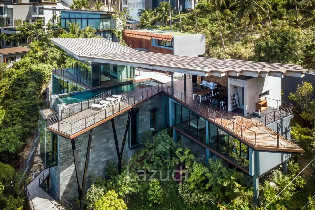Daily Rent - Kelapa House luxury hillside villa with infinity pool in Bo Phut