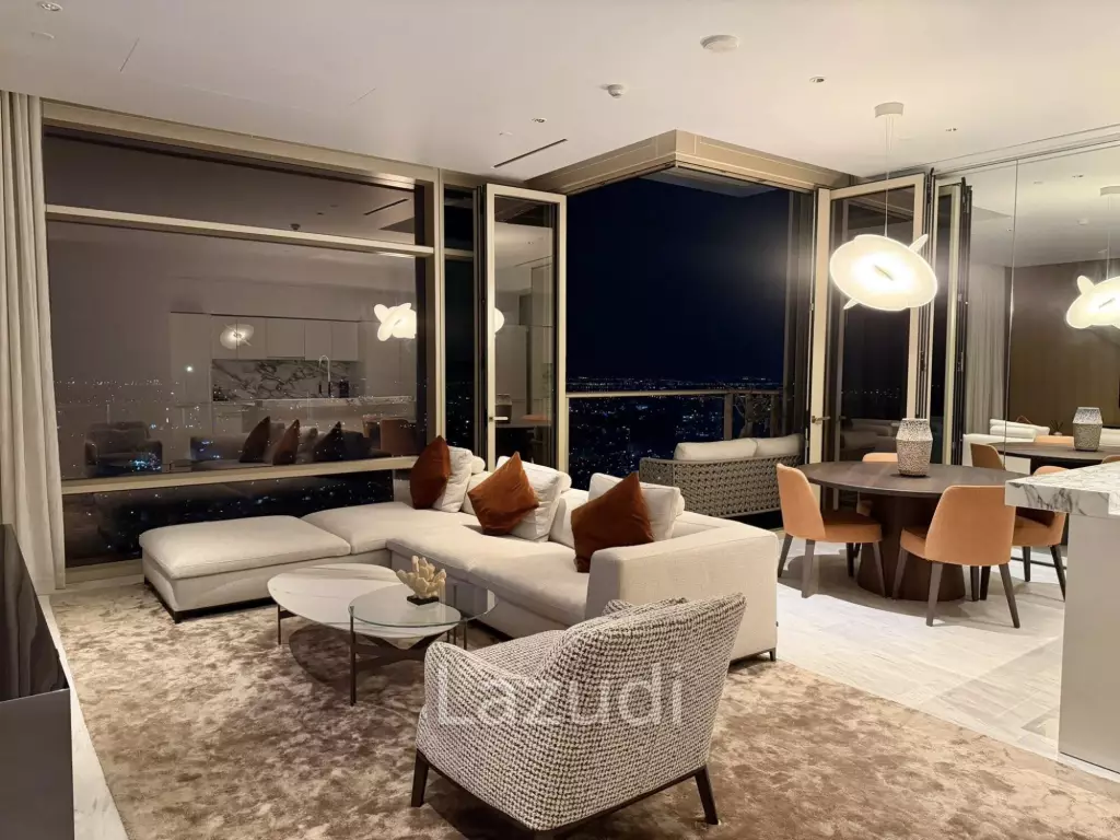 124 sqm 2 Bed Four Seasons Condo on 48th Floor in Sathorn Bangkok