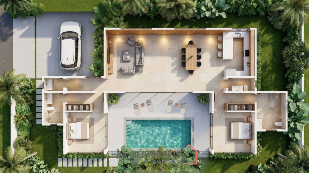 140 sqm pool villa in Moda Melody Hua Hin