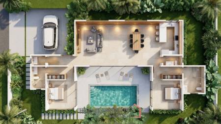 140 sqm pool villa in Moda Melody Hua Hin