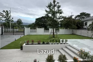 บ้านสร้างใหม่ 2 ชั้น 4 นอน วิวภูเขาและสระว่ายน้ำใน อ.แม่ริม