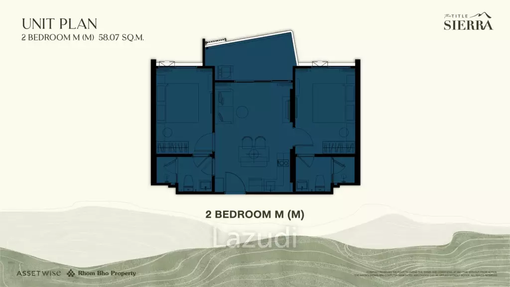 2 Bed 2 Bath 58.10 SQ.M The Title Sierra