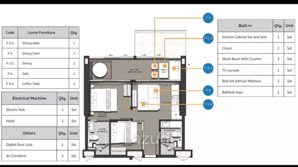 59 sqm sea view 2 bedroom condo on 16th floor at VEHHA Hua Hin