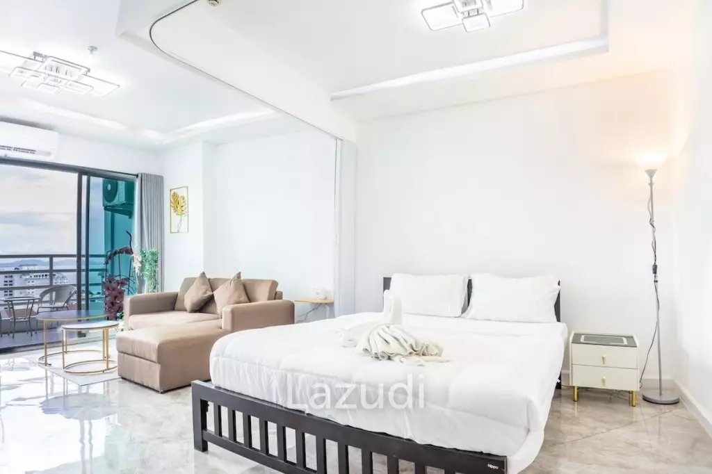ห้องสตูดิโอสุดหรูชั้น 19 ที่วิวทะเล 5 จอมเทียน