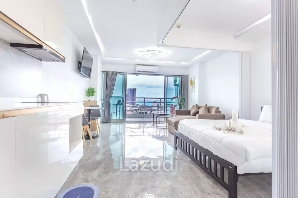 ห้องสตูดิโอสุดหรูชั้น 19 ที่วิวทะเล 5 จอมเทียน