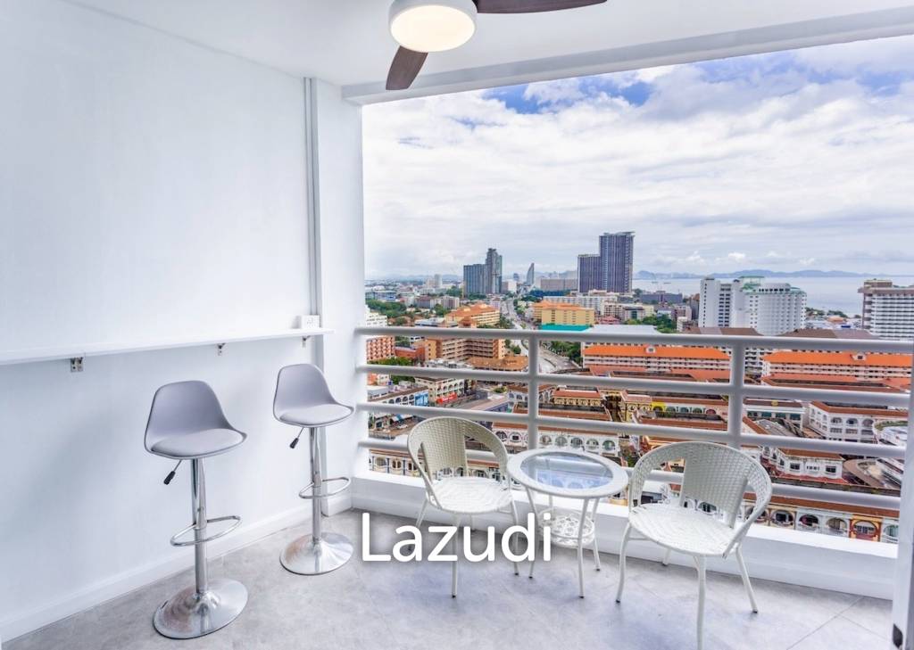 ห้องสตูดิโอสุดหรูชั้น 19 ที่วิวทะเล 5 จอมเทียน