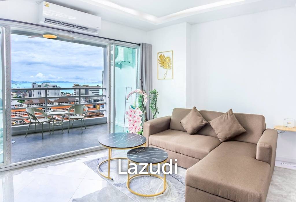 ห้องสตูดิโอสุดหรูชั้น 19 ที่วิวทะเล 5 จอมเทียน