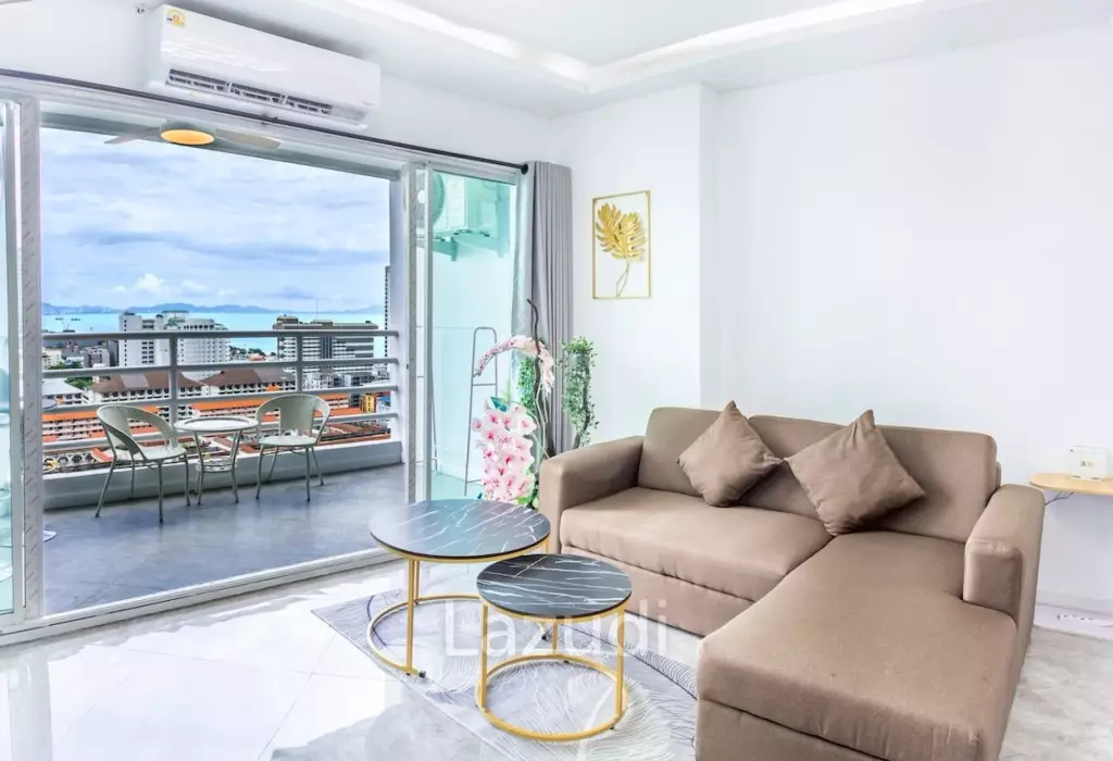 ห้องสตูดิโอสุดหรูชั้น 19 ที่วิวทะเล 5 จอมเทียน