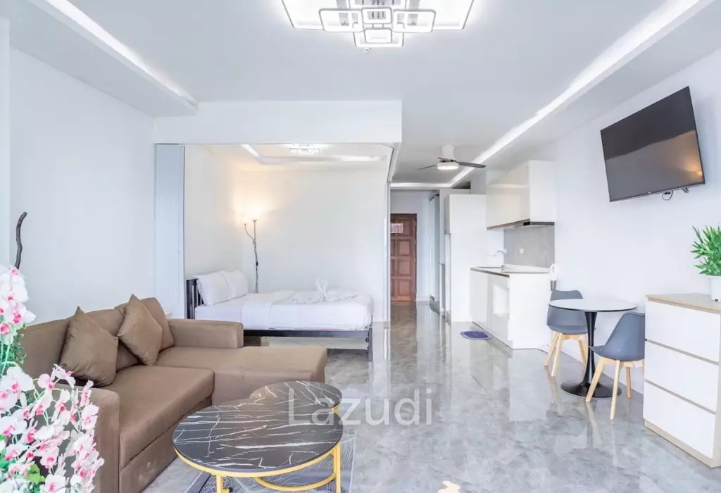 ห้องสตูดิโอสุดหรูชั้น 19 ที่วิวทะเล 5 จอมเทียน