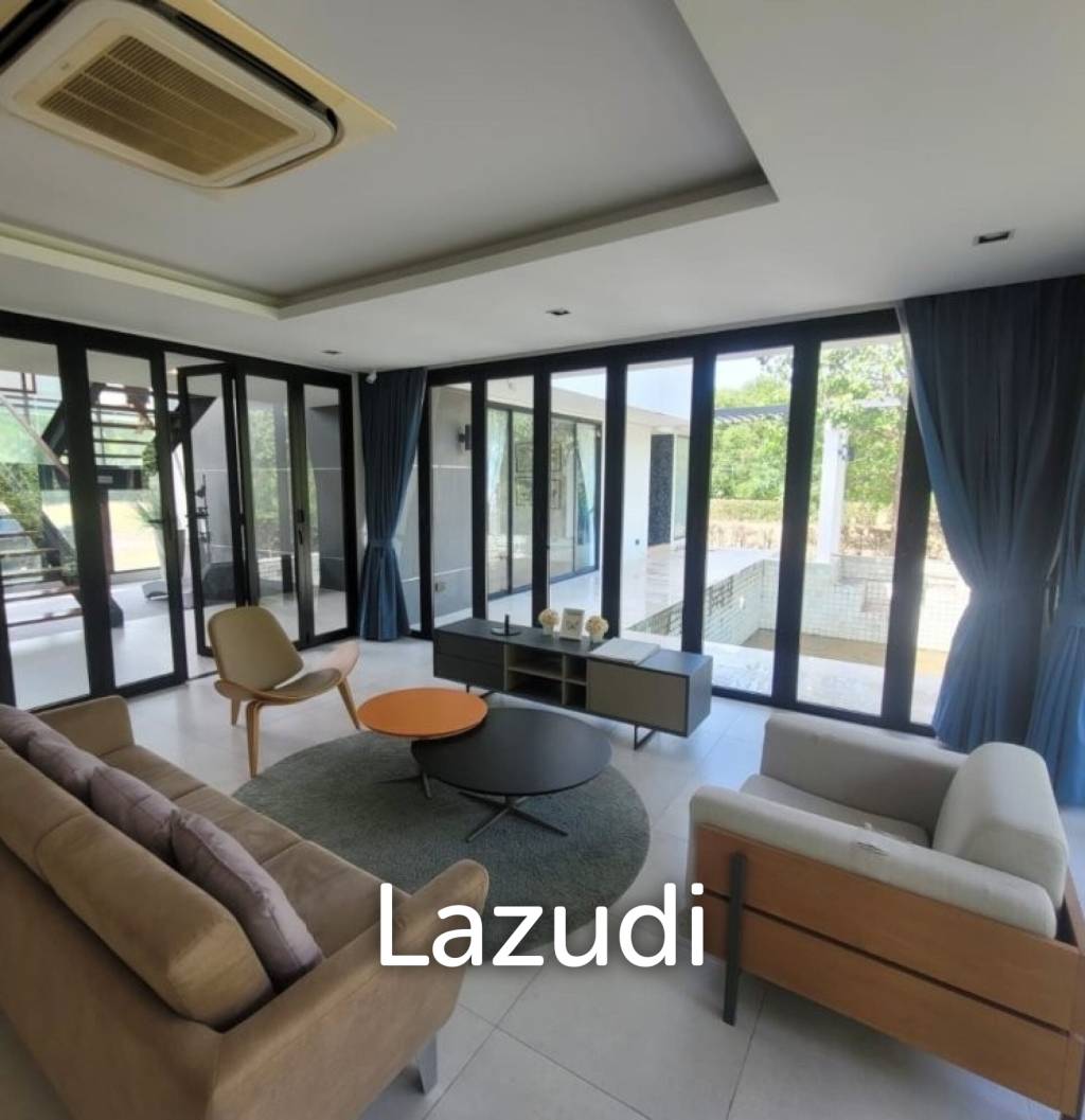 Kao Tao : Great Design 2 storey 4 bed pool villa over looking Golf Course and 2 mins walk to the Beach