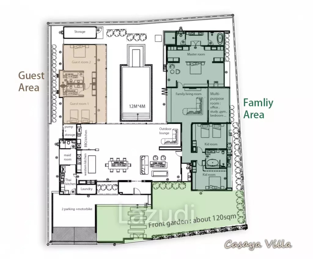 Modern 5-Bedroom Tropical Pool Villa for Sale in Cherng Talay