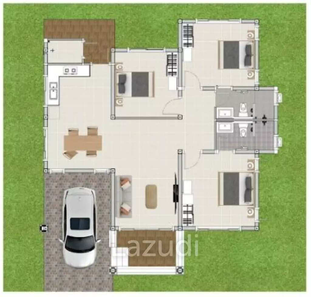 133 sqm modern 3 bedroom villa in Emerald Valley Hua Hin 3, Thap Tai- Type A