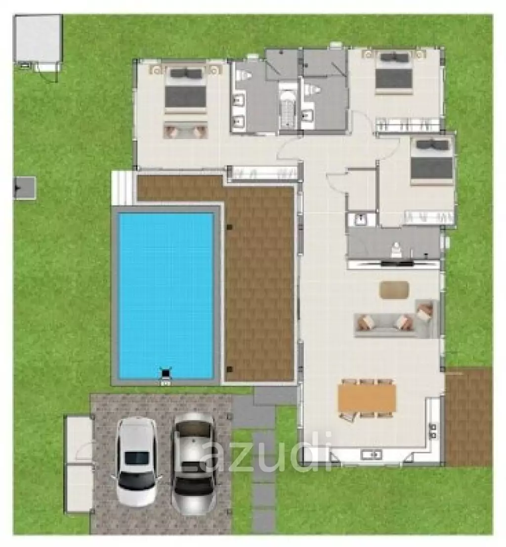 223 sqm pool villa in Emerald Valley Hua Hin 3, Thap Tai - Type C