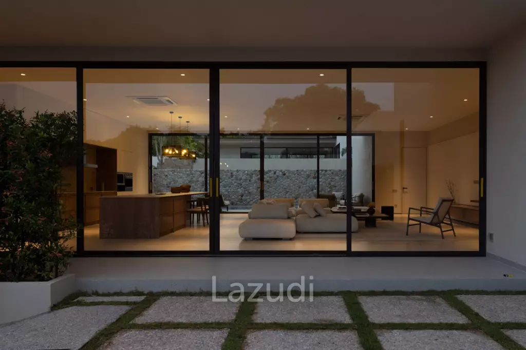 Elegant 3-Bedroom Beachside Pool Villa Just 350m from the Beach