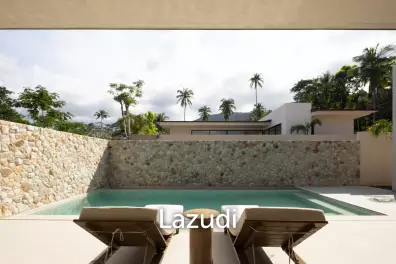 Elegant 3-Bedroom Beachside Pool Villa Just 350m from the Beach