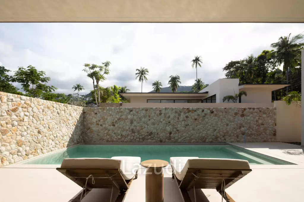Elegant 3-Bedroom Beachside Pool Villa Just 350m from the Beach