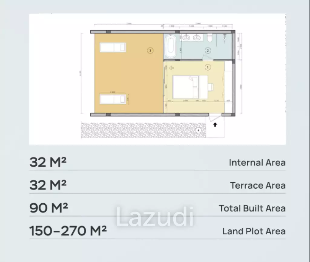 Modern 1 Bedroom Front Terrace Near Haad Salad Beach